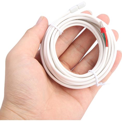Sensor de temperatura para termostato de calefacción por suelo radiante – accesorio con cable de 3 m – sonda sensora – resistencia de 10 kΩ – 1 unidad (1/5)