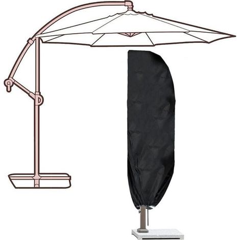 Telo protettivo per ombrellone a braccio laterale - Tessuto Oxford 210D impermeabile e resistente ai raggi UV - Antivento con cerniera (280 cm) (1/5)