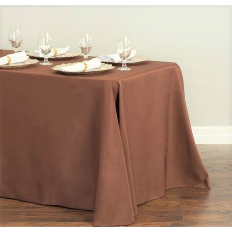 Nappe - 150 x 240 cm, Damas Satin DeLux, 100 % coton, chocolat (1/4)