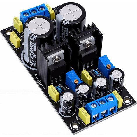 Voltage Regulator Power Supply Module, Compact Adjustable Power Supply Module LM317 LM337 with Thermal Overcurrent and Short-Circuit Protection (1/5)