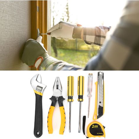 Heimwerker-Werkzeugset, Werkzeugkasten für Heimwerkerarbeiten, Werkzeugkasten für gängige Haushaltsreparaturen, multifunktionale Werkzeugtasche (1/5)