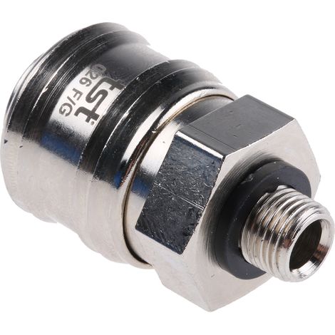 Raccord rapide pneumatique RS PRO, Filetage vers Mâle G 1/8 Mâle 1/8pouces en Laiton ( Prix pour 1 ) (1/2)