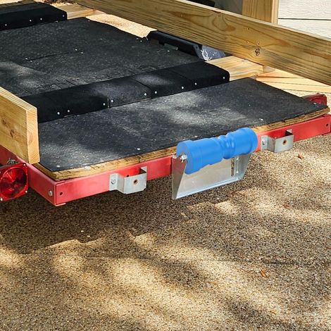 Rouleau de quille autocentrant de 7,5 pouces pour remorque de bateau, en matériau PU, butée d'étrave pour arbre de 24 mm, support de montage (1/3)