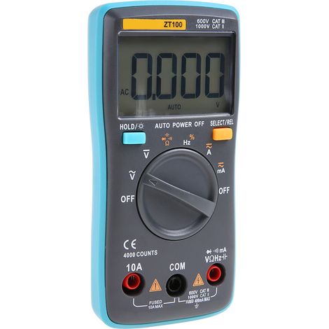 ZT100 4000 Counts Tragbares Mini-Auto-Digital-LCD-Display-Kapazitätsmessgerät (1/5)