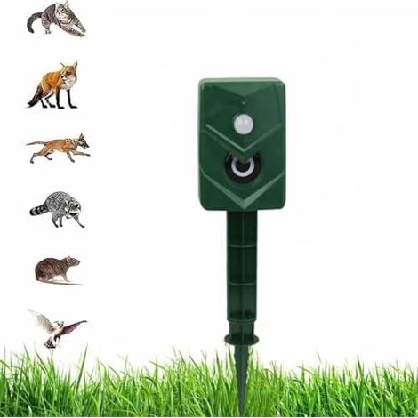 Répulsif pour chat à piles avec capteur PIR étanche jardin, garage - (1/5)