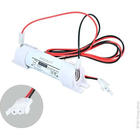 NX - Batterie eclairage secours 2xD ST4 + support + AMP 2.4V 4Ah