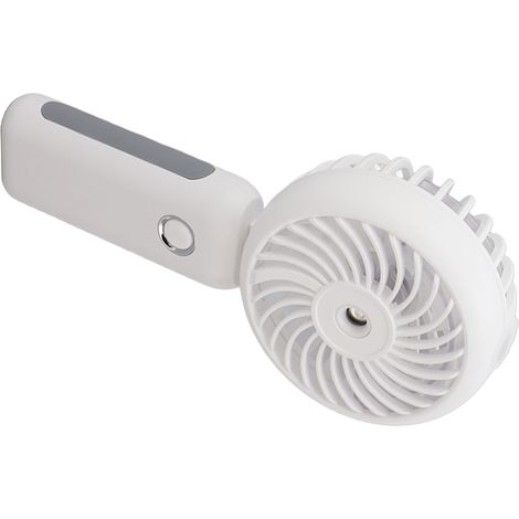 Ventilateur brumisateur portable, pliable, mini ventilateur rafraîchissant, batterie 4000 mAh, 3 vitesses, blanc (1/5)