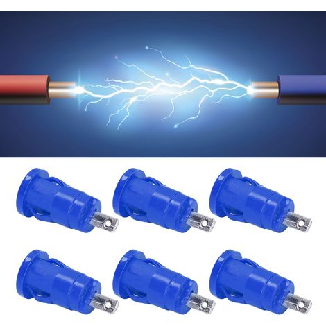 mm Bananenstecker mit vernickelten Kupferanschlüssen, M4-Schleifen-Schutzerdungsanschluss, Kartenöffnung, M12-Stecker, blau. (1/5)
