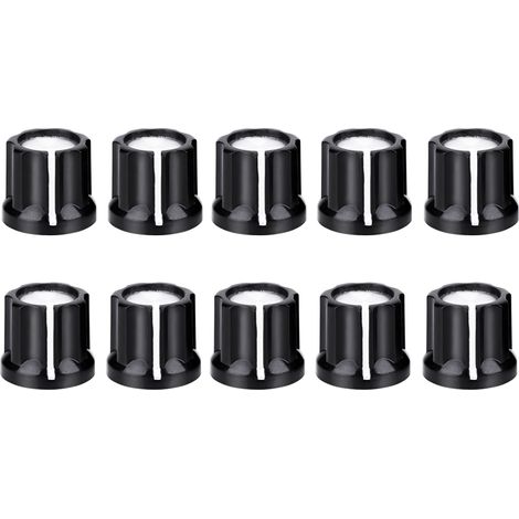 10 Pièces Boutons de Potentiomètre Volume et Tonalité Durables pour Arbre en D Guitare Électrique et Basse (1/5)