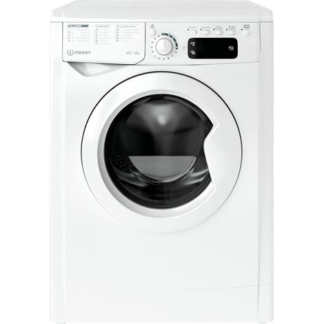 Indesit EWDE 861483 W IT N machine à laver avec sèche linge Autoportante Charge avant Blanc D (1/4)