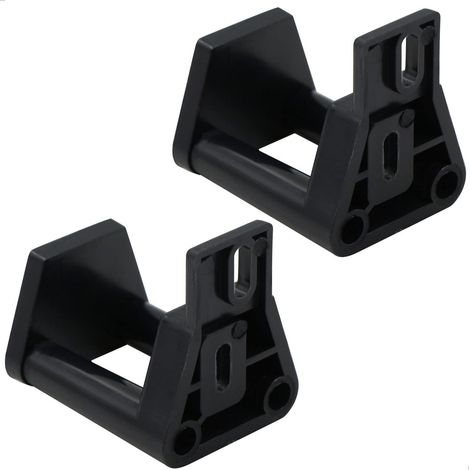 2 Pcs Guide Plancher Rail RéGlable Portes D'éCurie - Ajustable Mur Porte Coulissante Au Sol Les Grange Roulettes De Guidage RéGlables Pour Coulissantes, Porte Automatique, Avec Vis, Noir (1/4)