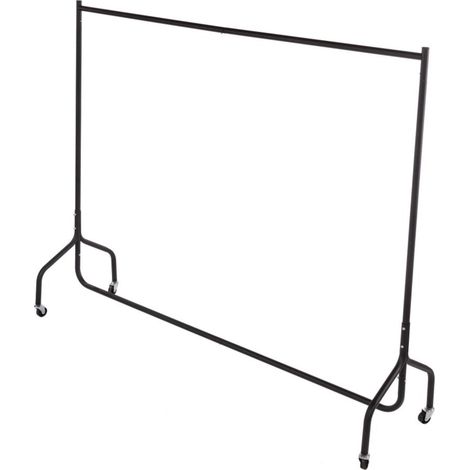 Oypla 6ft Garment Clothes Rail Super Heavy Duty All Metal Black (1/5)