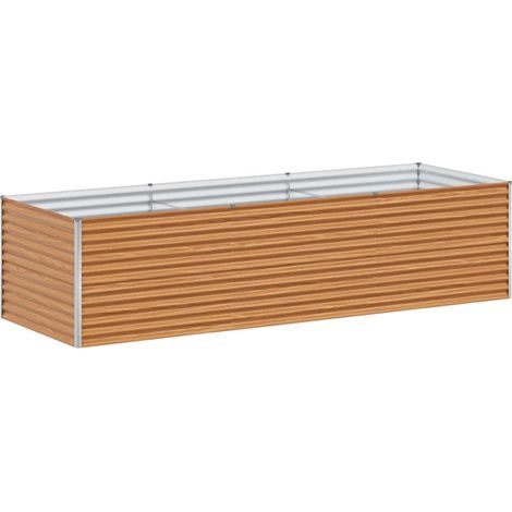 Garden Raised Bed 290 x 100 x 68 cm Galvanised Steel vidaXL