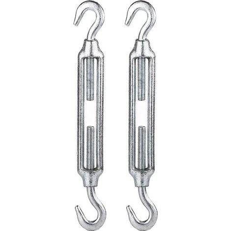 Lot De 2 Tendeur De Fil, Tendeur Câble Vis Crochet, Tendeurs En Acier Inoxydable, Pour Kit De Fixation De Voile d'Ombrage Robuste (1/5)
