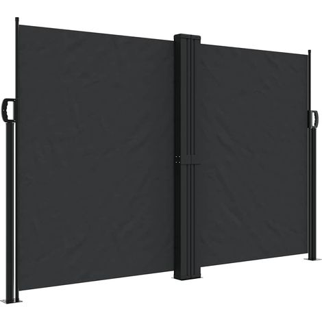 Maison Exclusive - Tenda da Sole Laterale Retrattile Nera 160x600 cm