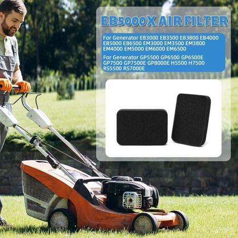 Filtro aria GX390, confezione da 2, per Honda GX340 EB5000 EB5000X EB6500 EB3500 EM5000SX Generac GP5500 GP6500 GP7500E RS5500 (1/4)