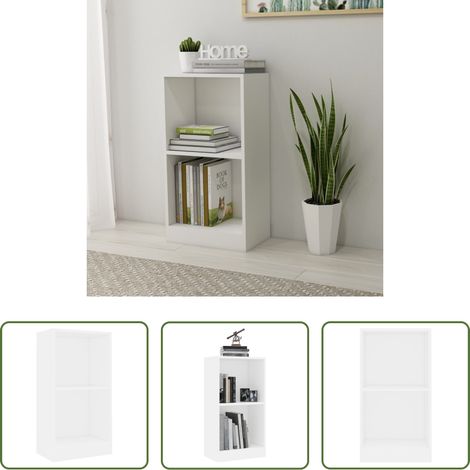 Bücherregal Weiß - Bücherregal Weiß 40x24x75 cm Holzwerkstoff (1/5)