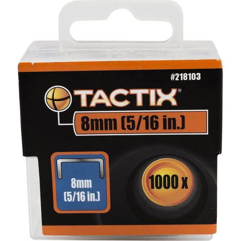 Caja 2000 grapas cuadradas largas 8MM, 5/16 Inch Tactix (1/3)