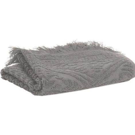 Drap de Douche en Coton Absorbant avec Finition Frangée Coloris Orage 70 x 140 cm - PANGIVO (1/5)