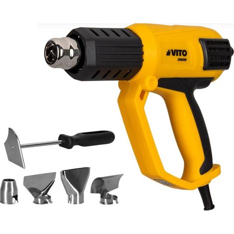 Décapeur thermique 2000W 2 Vitesses Réglage digital de la Température 50-650°C 5 Accessoires Mallette VITO (1/5)