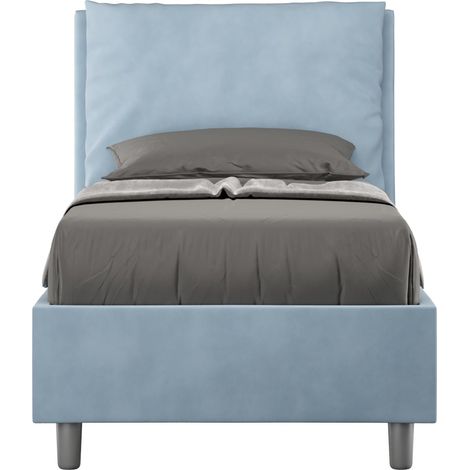 Letto Singolo 90x210 cm Senza Rete Antea Azzurro (1/4)