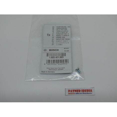 Repuesto original BOSCH 1603421003  Tornillo de cabeza avellanada