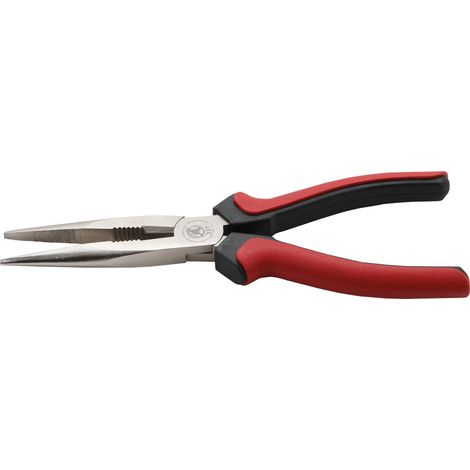 Bgs Technic – Pince à bec long droit 200 mm – Prise précise – Protection isolante bi-composants – Traitement nickelé anti-corrosion (1/4)