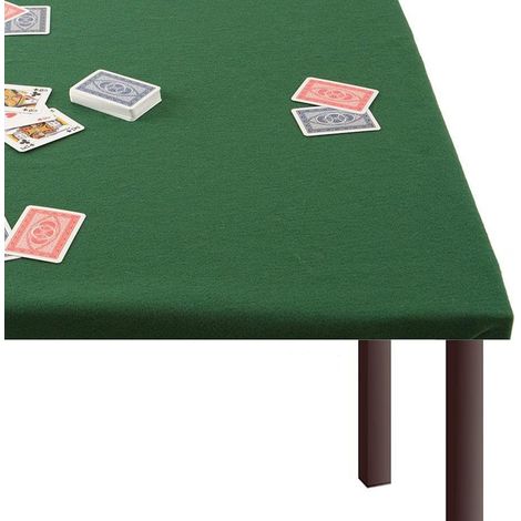 Tappeto copri-tavolo in panno verde, tovaglia da Poker e giochi da tavolo con elastici -140 x 180 cm (1/3)