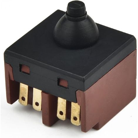 Interrupteur à bouton poussoir pour meuleuse d'angle, plastique et métal, 2,5 x 2,5 cm, interrupteur de rechange pour meuleuse d'angle 100 accessoires (1/5)