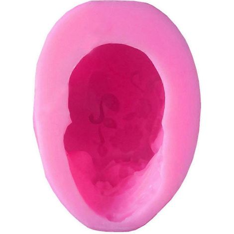 3D-Epoxid-Gipsform in Form eines Totenkopfes und einer Blume, ideal zur Herstellung von Seifen, Kerzen und Schmuck.