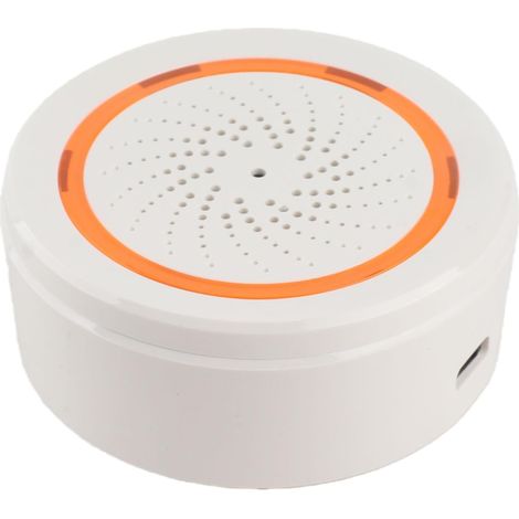 Sirene Alarme Zigbee Intelligente sans Fil APP Télécommande Sirène de sécurité à Domicile Alarme avec Haut-Parleur 90dB et Stroboscope D'alarme de Lumière Visible (pour Le Type Zigbee) (1/5)