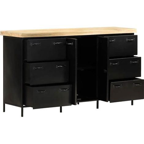 Maison Exclusive - Credenza 140x38x76 cm in Legno di Mango Grezzo (1/5)