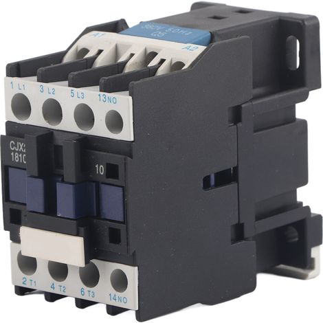 Contacteur électrique industriel 18 A CA normalement ouvert, haute sensibilité, forte conductivité, ignifugé, 380 V CA (1/5)