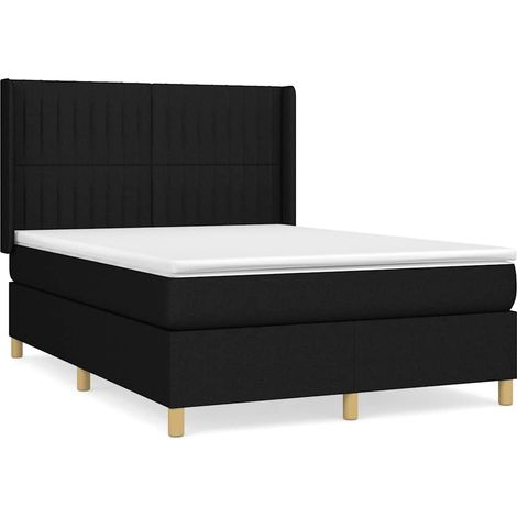Maison Exclusive - Boxspringbett mit Matratze Schwarz 140x190 cm