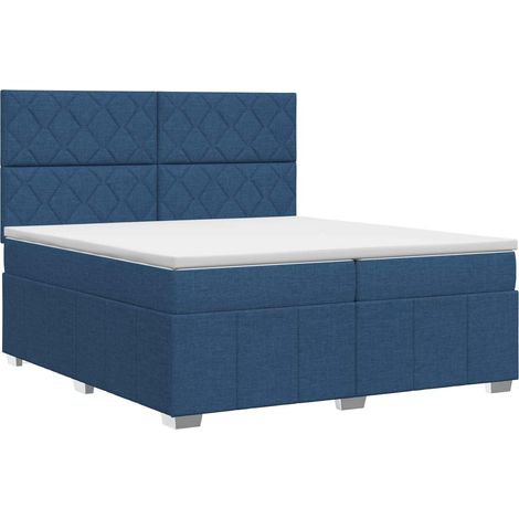 Maison Exclusive - Boxspringbett mit Matratze mit Kopfteil Blau 2 (1/5)