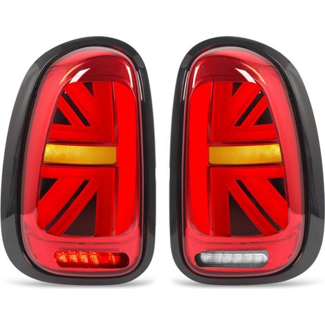 Jeffergarden Feux arrière à LED (paire) avec clignotants et feux stop, de remplacement pour Honda Cooper R60 Countryman (2010-2016), rouge-DOU