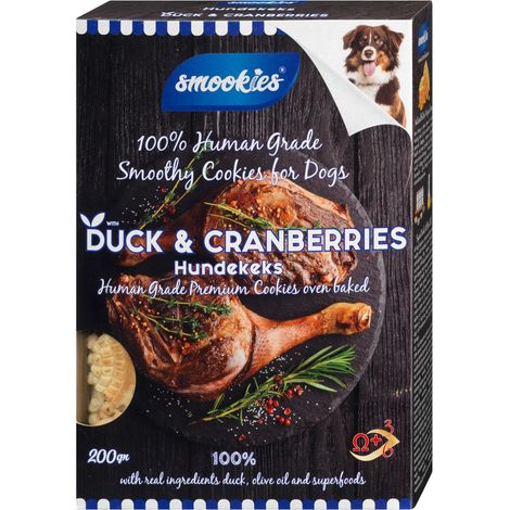 Smookies Duck & Cranberries, 200g - ein Keks, den Hunde lieben