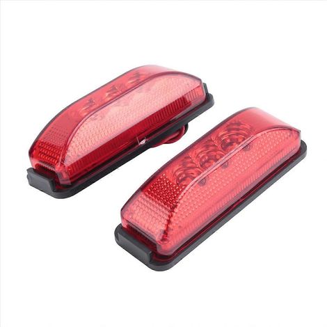 2 Stück 24V 3,9 Zoll rote LED-Seitenmarkierungsleuchten für LKW-Anhänger, 3 LED-Markierungsleuchten, Signalleuchten (1/5)
