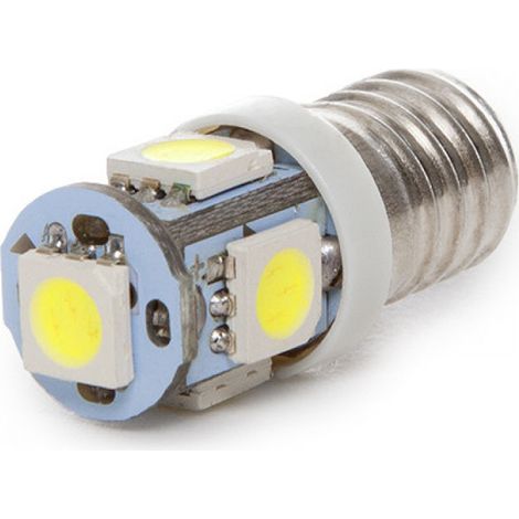 Lampadina LED E10 1W 90Lm 6000ºK 12VDC LED 40.000H [CA-E10-5MD5050-CW]