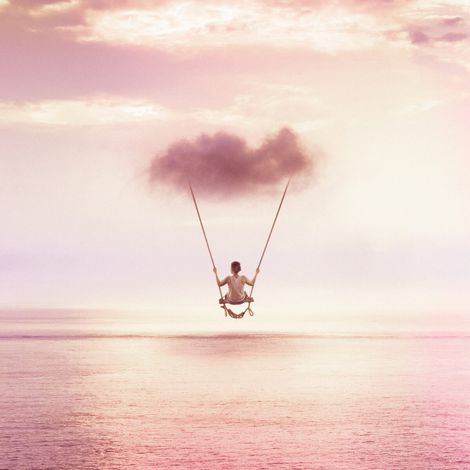 Tableau sur toile cloud swing 30x30 cm - Impression sur Toile Murale Décorative - Image imprimée en HD sur Toile - Toile sur Châssis en Bois FSC - Fabriqué en France