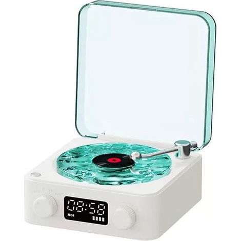 Platine vinyle Bluetooth rétro avec bruit blanc, mode TF et haut-parleurs de haute qualité (1/4)