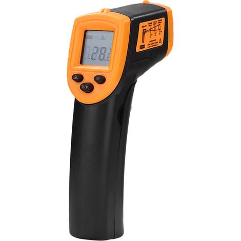 Thermomètre infrarouge portatif sans contact, thermomètre à affichage LCD, thermomètre industriel infrarouge numérique, thermomètre laser, -50600°C/-581122°F (ne s'applique pas au corps humain) (1/5)