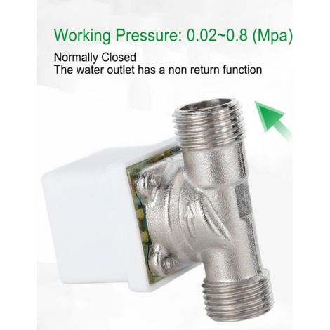 Électrovanne électrique unidirectionnelle normalement fermée, filetage externe 1/2 pouces, eau DC 24V. (1/4)