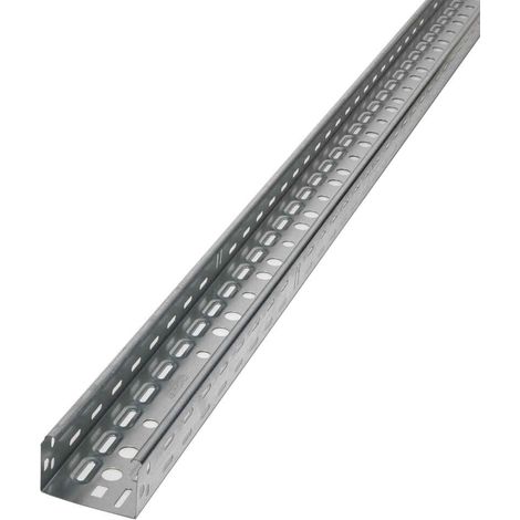 Caniveau de câble 60 x 100 mm perforé galvanisé avec connecteur à encliqueter