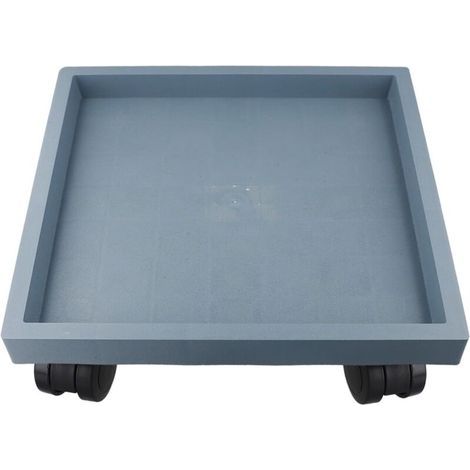 Pflanzenwagen, robuster Pflanzwagen, quadratischer Topf, bewegliche Rollen, Tablettwagen, Basisständer, Innen-/Außen-Topfhalter (innen 32,5 cm) (1/5)