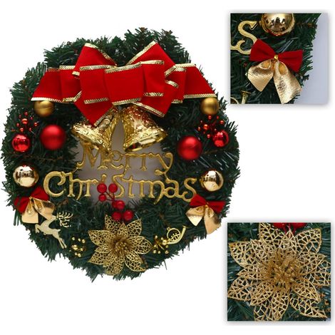 Guirlande De Noël,Couronne Ornée,Guirlandes De Couronne De Noël,Ornement De Noël,Ornements De Noël,Pendentifs De Noël (1/5)