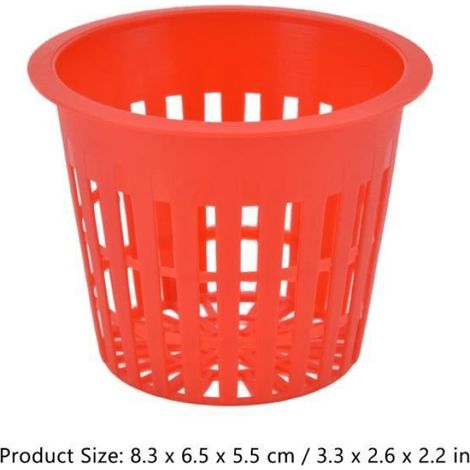 10 pièces panier de plantation hydroponique en plastique, panier de culture pour plantes, tasse de plante en filet de maille (1/4)