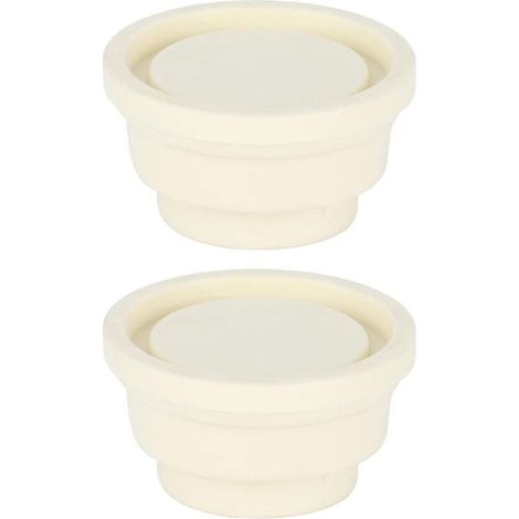 Tampon D'échelle De Piscine 2 Pièces Embouts D'échelle pour Piscine Creusée Ensemble De Pare-Chocs en Caoutchouc Blanc pour Échelles De Piscine, Pièces De Rechange Universelles (1/5)