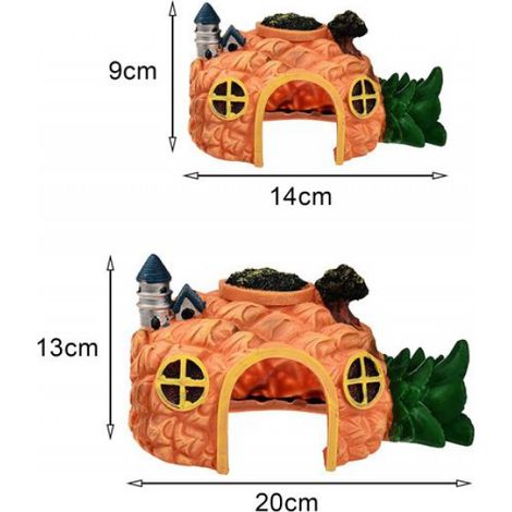 1 Ornement aquarium, Ananas, Résine, Cachette poisson, Décoration aquatique, Aquarium eau douce (1/5)