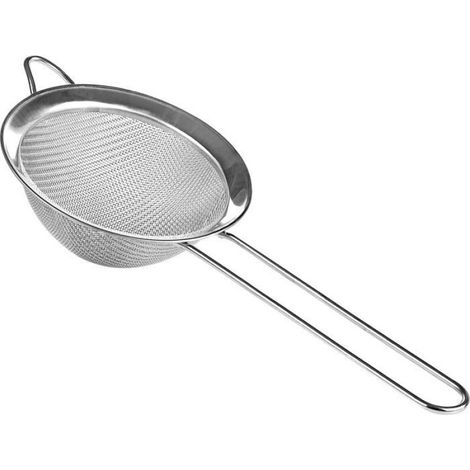 Passoire - Acier Inoxydable - Mailles Fines 1 mm - Pour Thé Sauce Jus - Diamètre 7 cm - Profondeur 3,5 cm - Manche 12 cm - 1 Pièce (1/5)